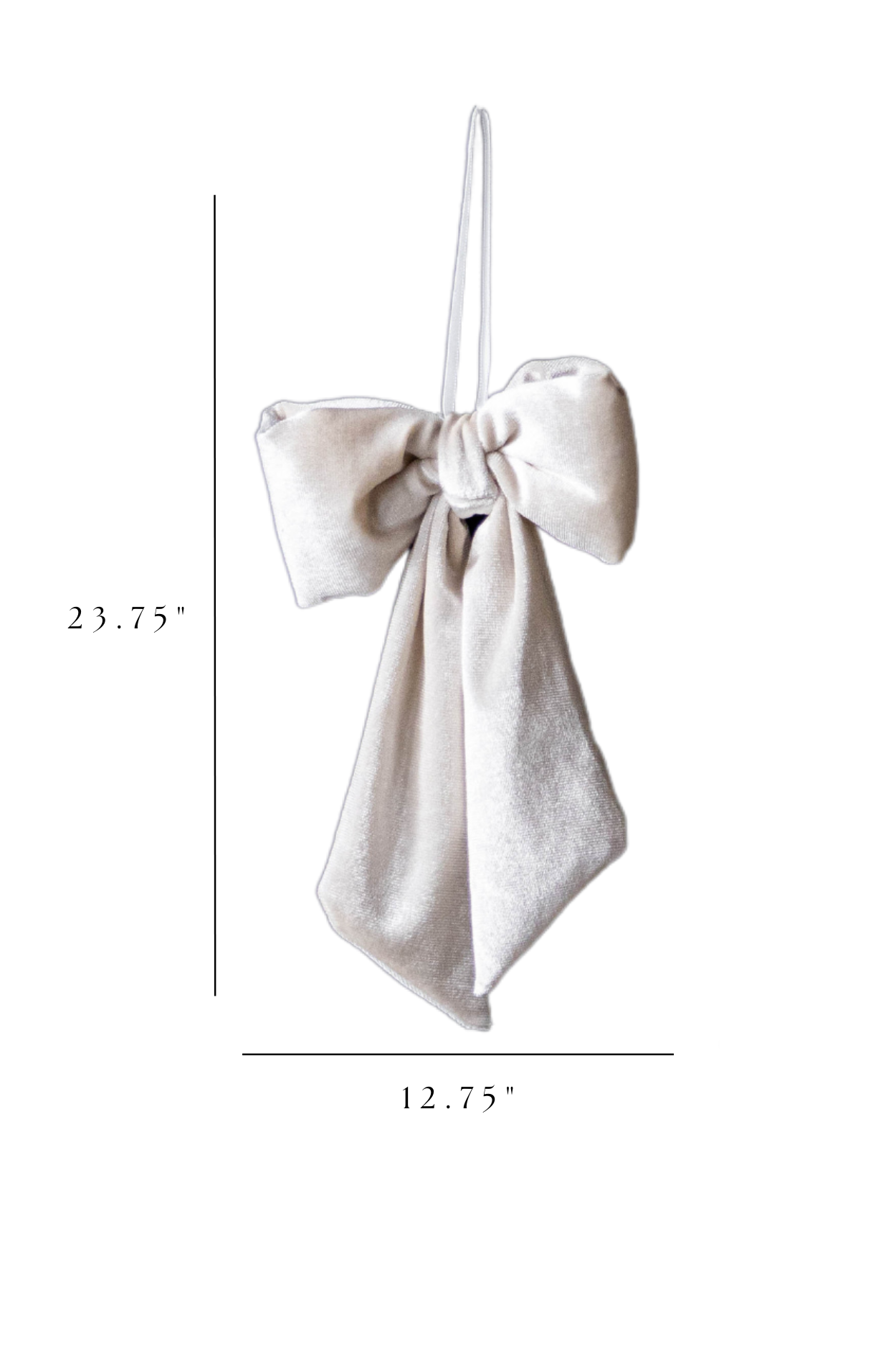 Bows Cream Velvet Fabric: Medium
