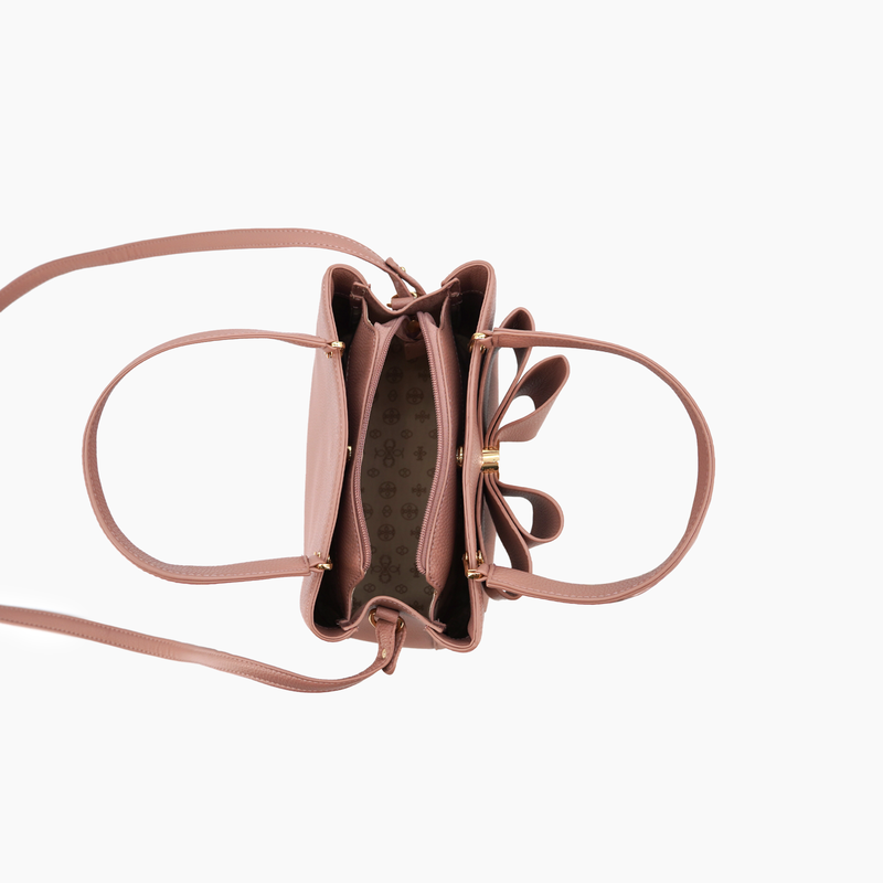 Jesse Bow Vegan Crossbody Bag: Mauve