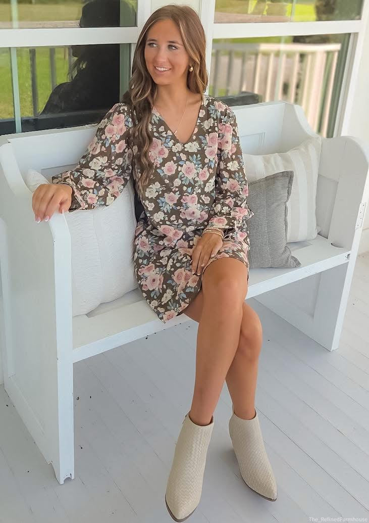 Rosewood Bloom Mini Dress