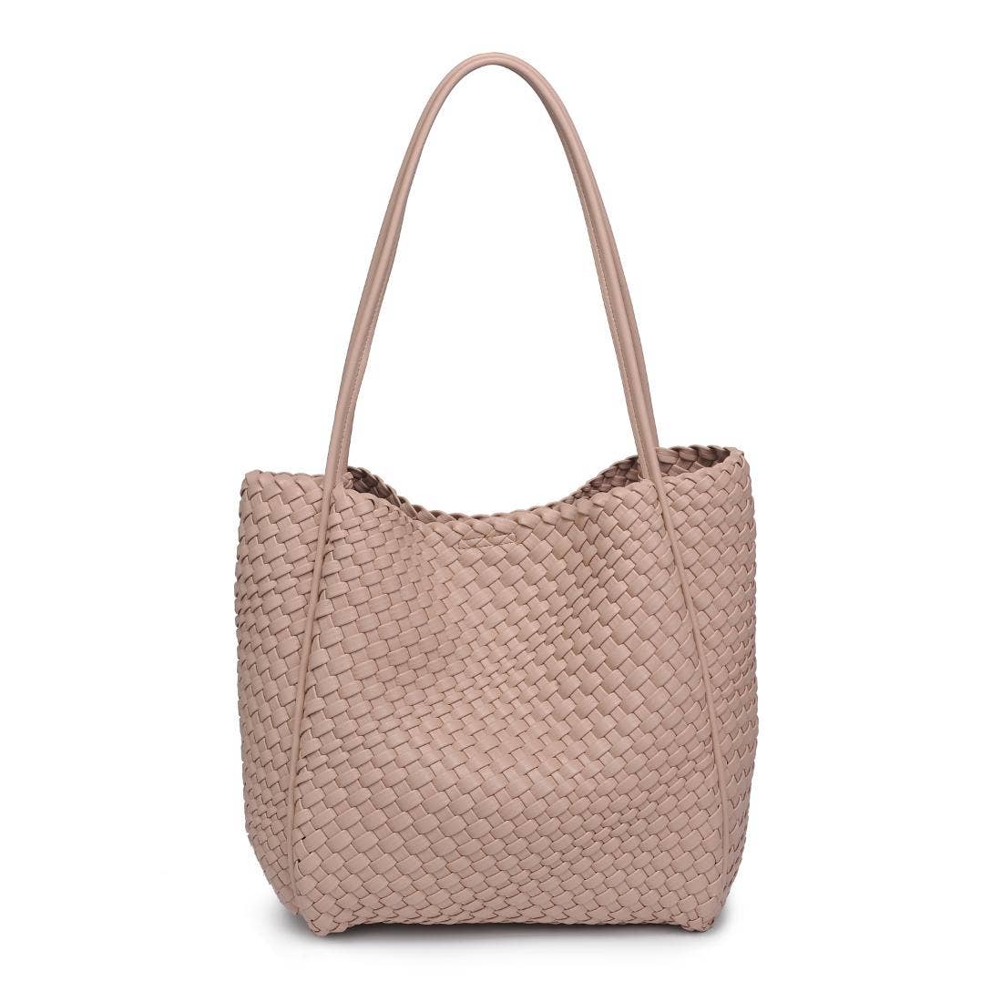 Gladys Woven Tote: Nude