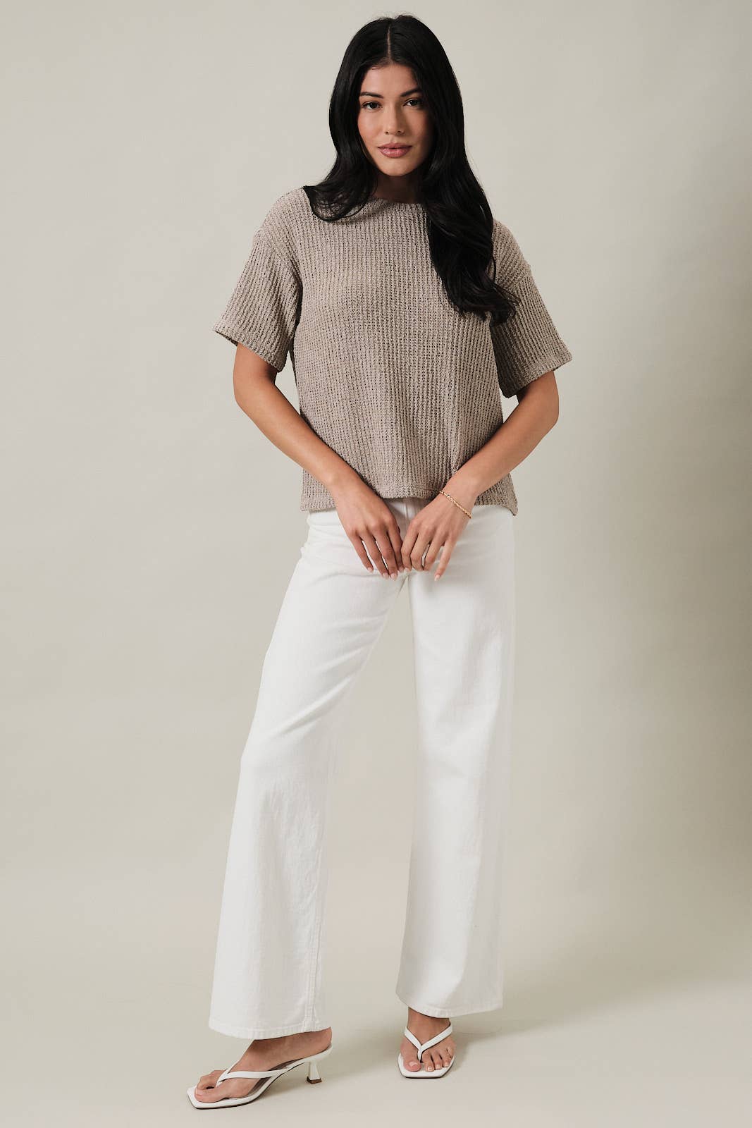 Oatmeal Coast Bouclé Top