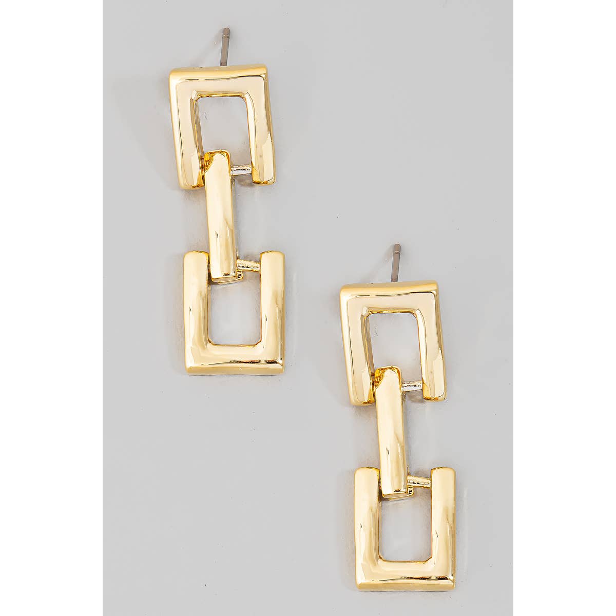 Square Chain Dangle Drop Earrings