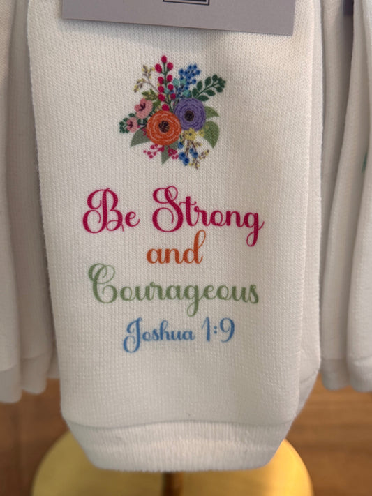Joshua 1:9 be strong and courageous Socks