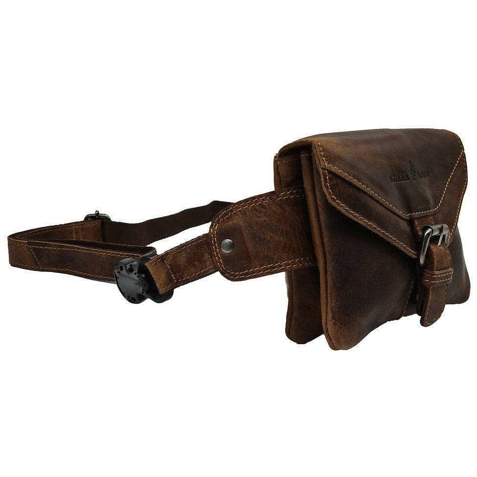 Leather Women Waist Pack Jax - Sandel: Brown