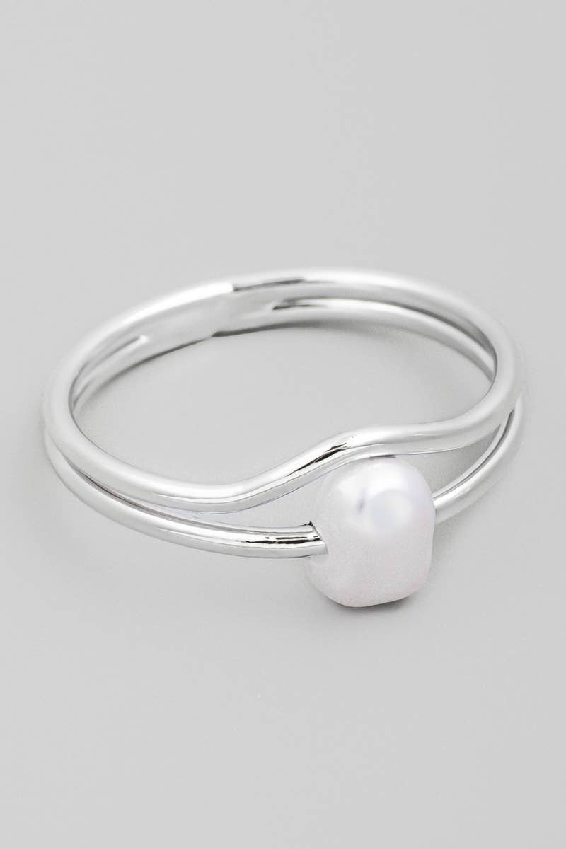 Pearl Charm Fashion Ring: G
