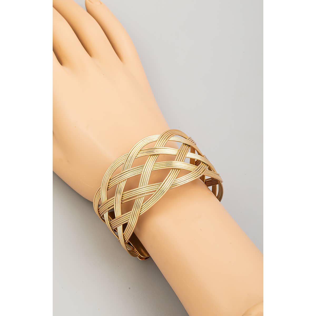 Metallic Woven Wires Cuff Bracelet: WS