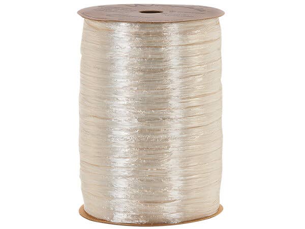 Pearlized Raffia Ribbon: Light Blue, 1 Pack, 100 yards