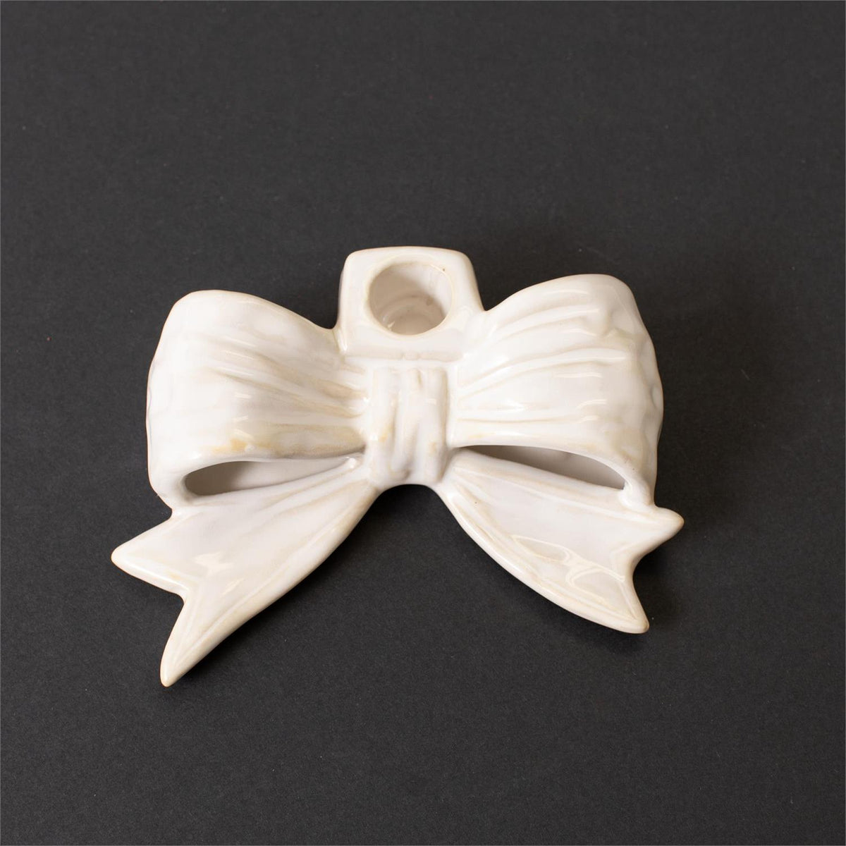 Candle Holder Bow Shaped | White