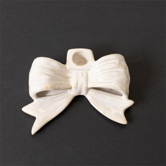 Candle Holder Bow Shaped | White