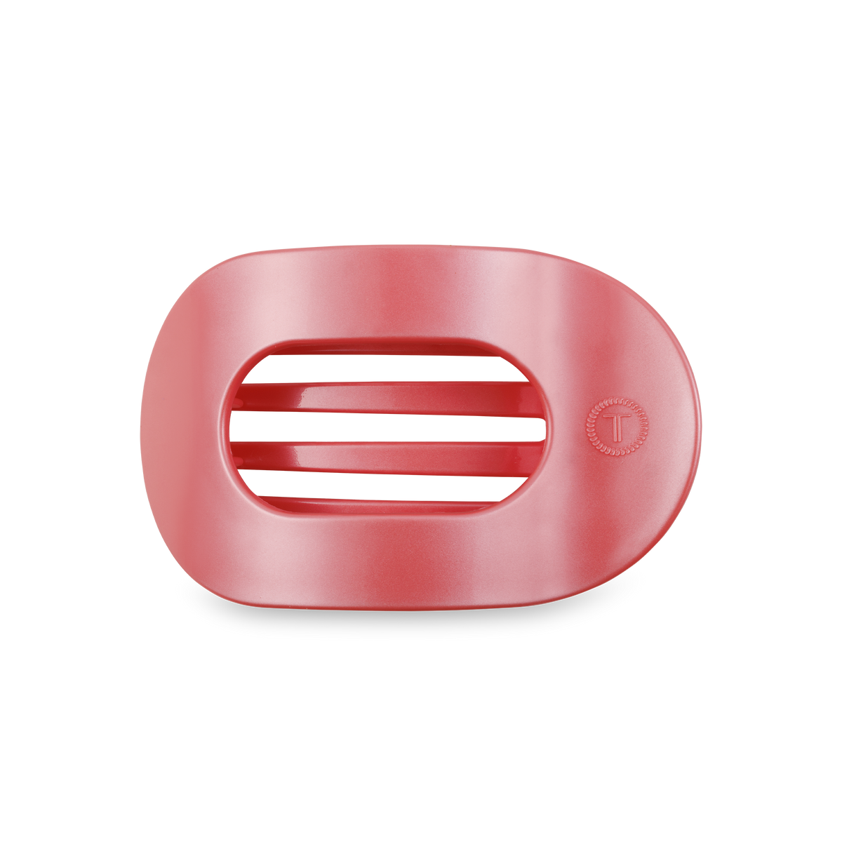 Round Flat Hair Clip | Medium | Calming Coral