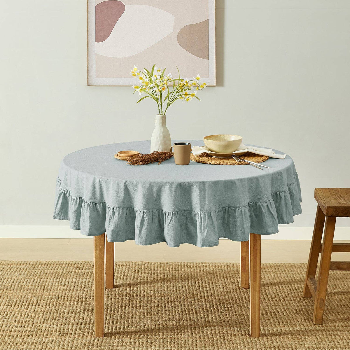 Corcovado Tablecloth (Slate Blue): 60" round