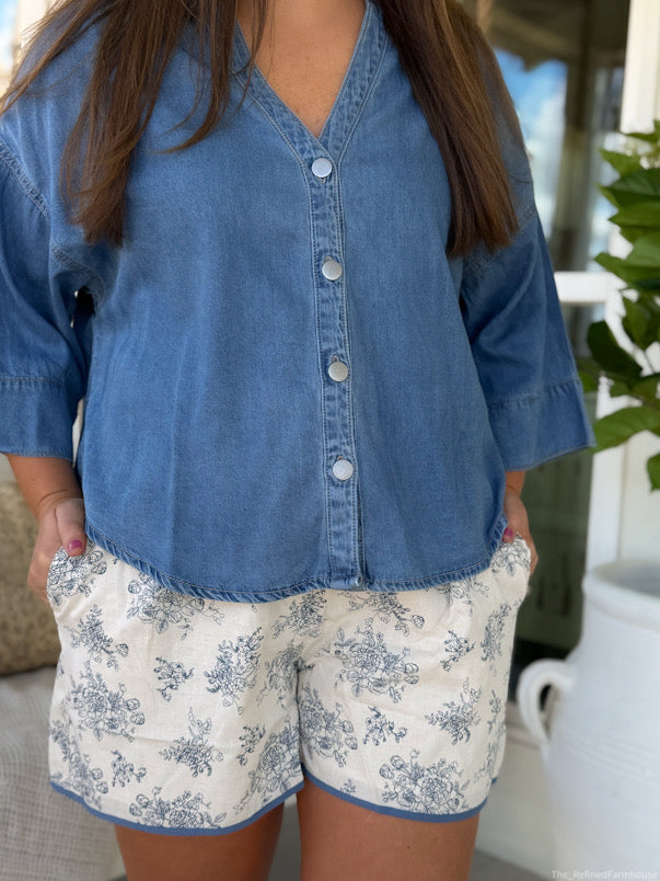 Embrace the Romance Vintage Floral Short
