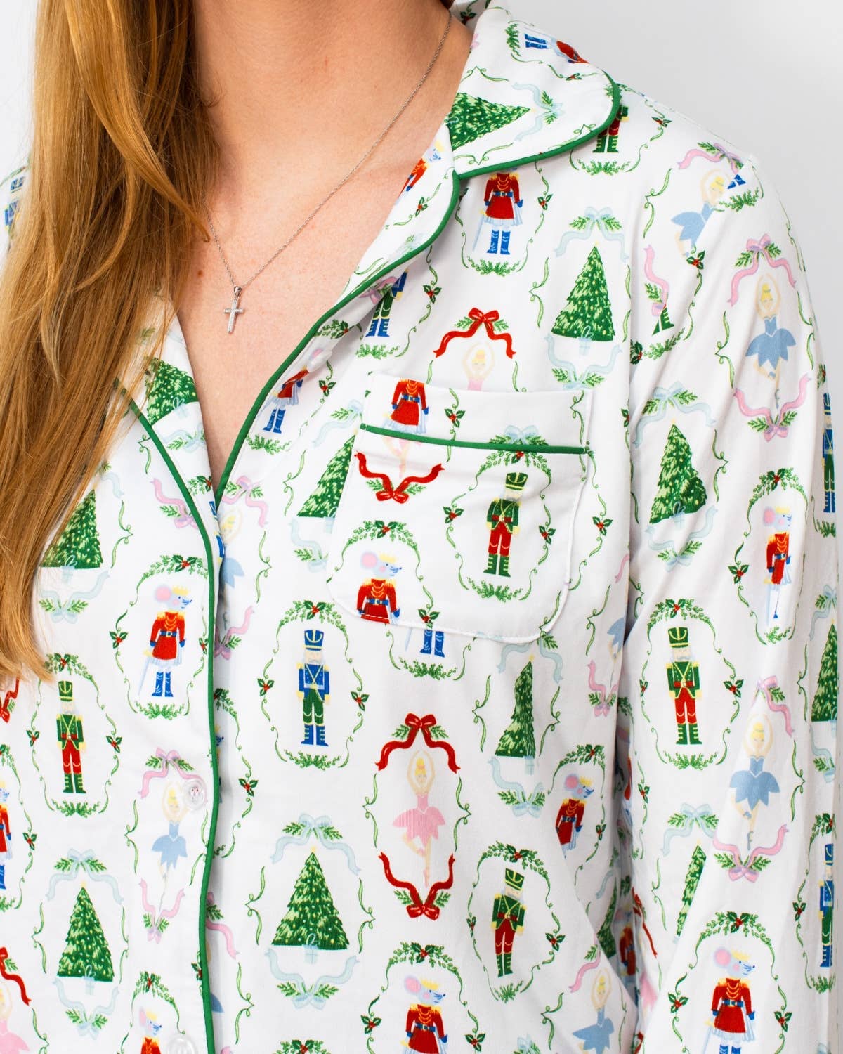 Nutcracker Waltz Long Sleeve Button Pant Set