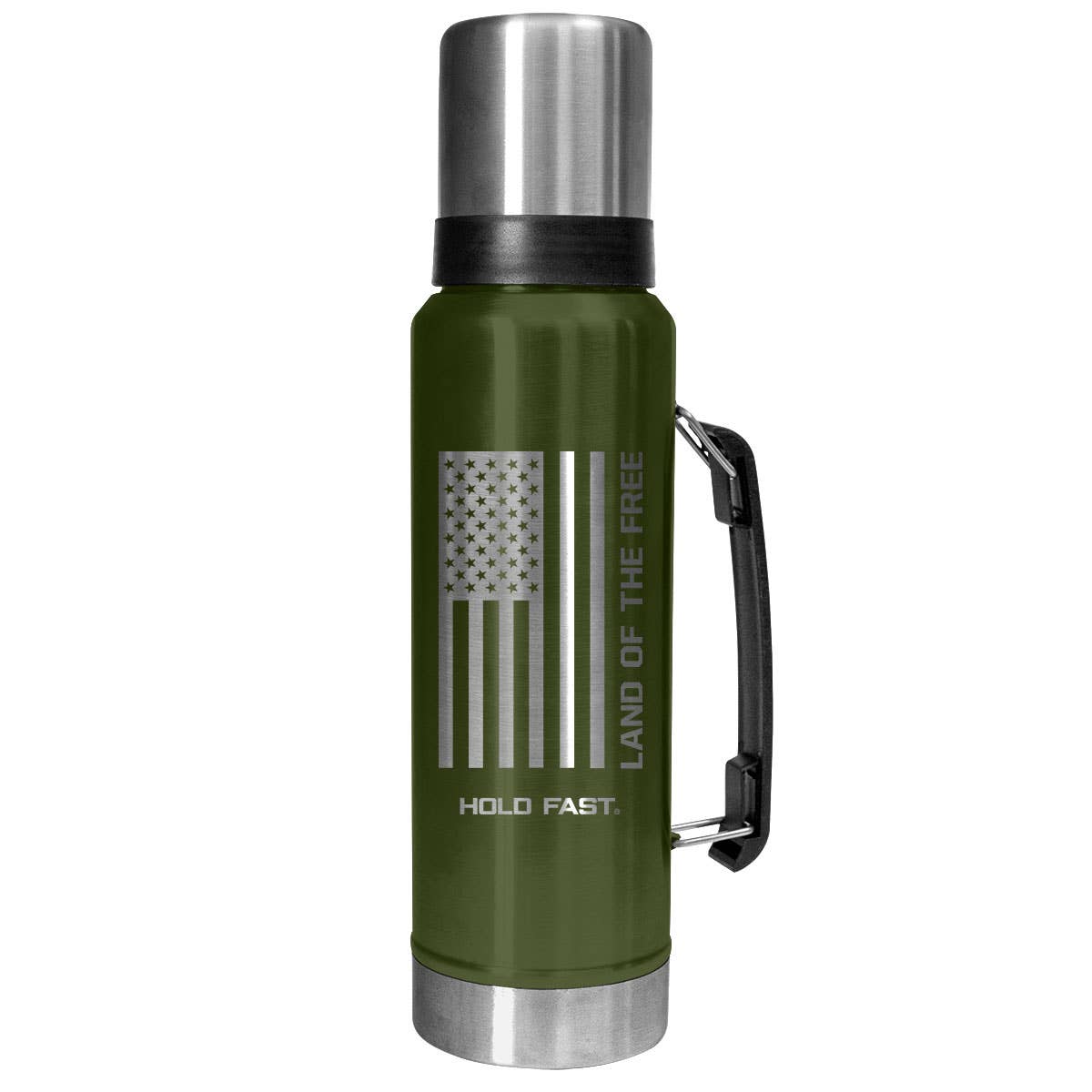 HOLD FAST Green Flag 42 oz Magnum Steel Drink Tank: Green