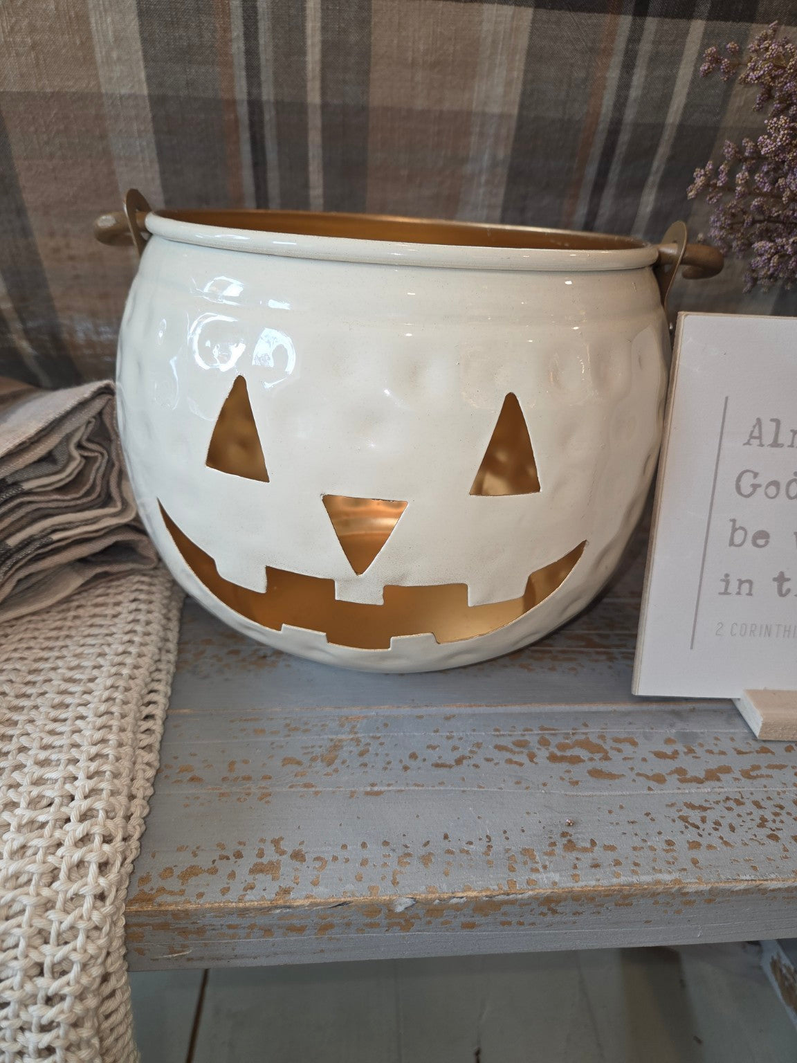 White Harvest Jack-O’-Lantern Luminary