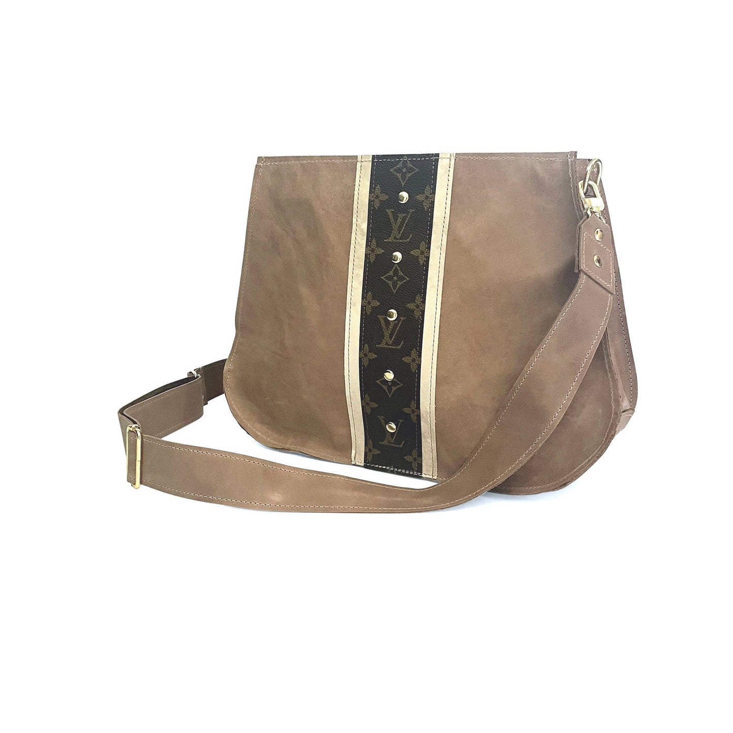 Alison Crossbody In Mocha Leather | Upcycled LV