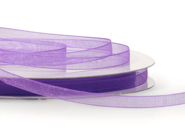 Sheer Organza Gift Packaging Ribbon: Denim Blue, 1 Pack, 7/8"x100 yards