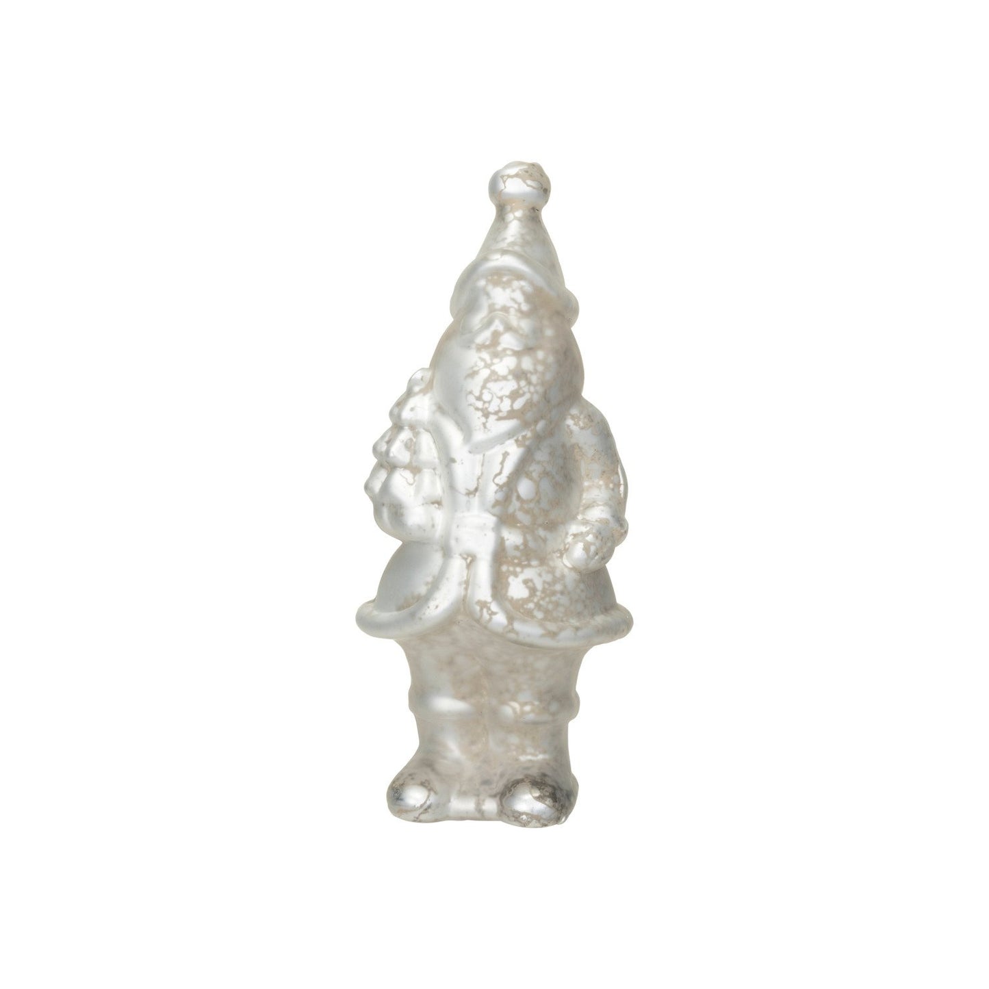 Mercury Glass Santa, White