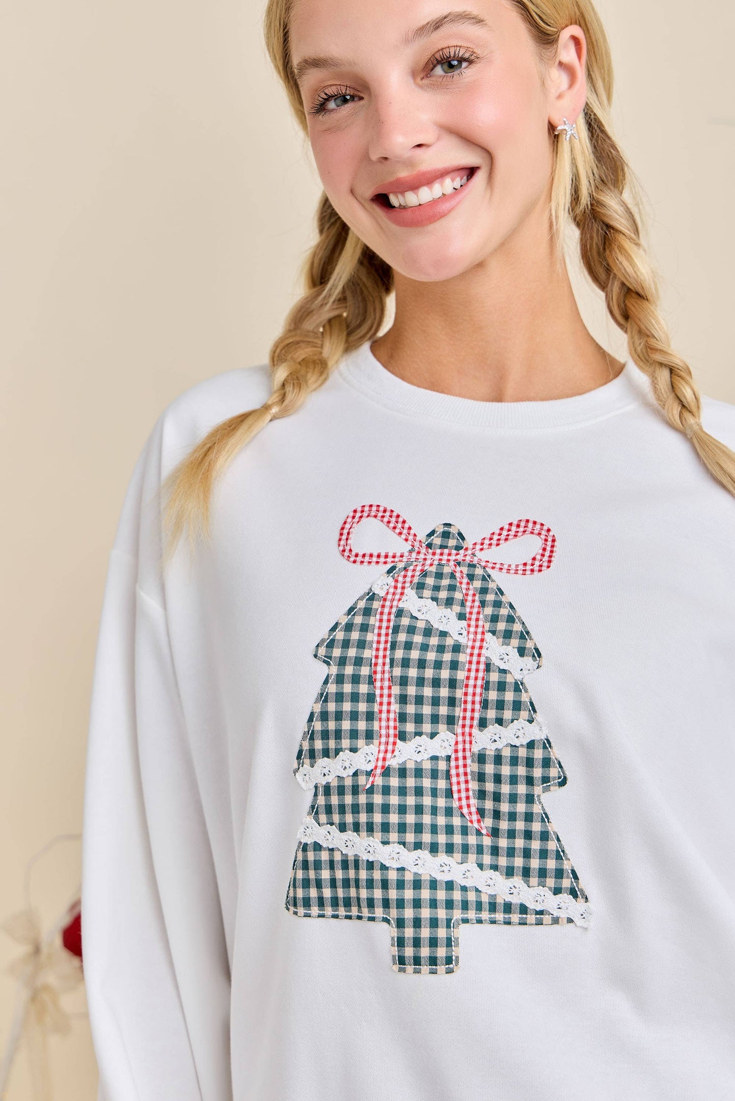 Holiday Plaid Tree Sweatshirt