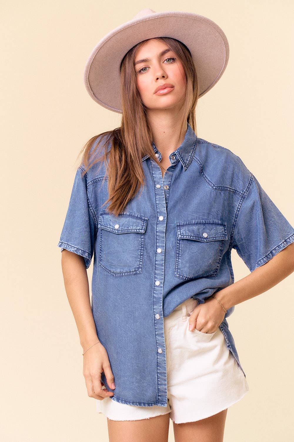 Westward Denim Top
