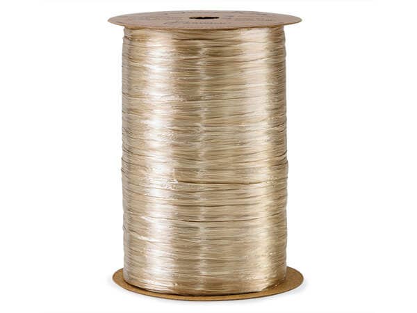 Pearlized Raffia Ribbon: Light Blue, 1 Pack, 100 yards