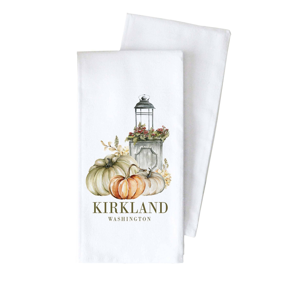 Pumpkins & Lantern Tea Towel