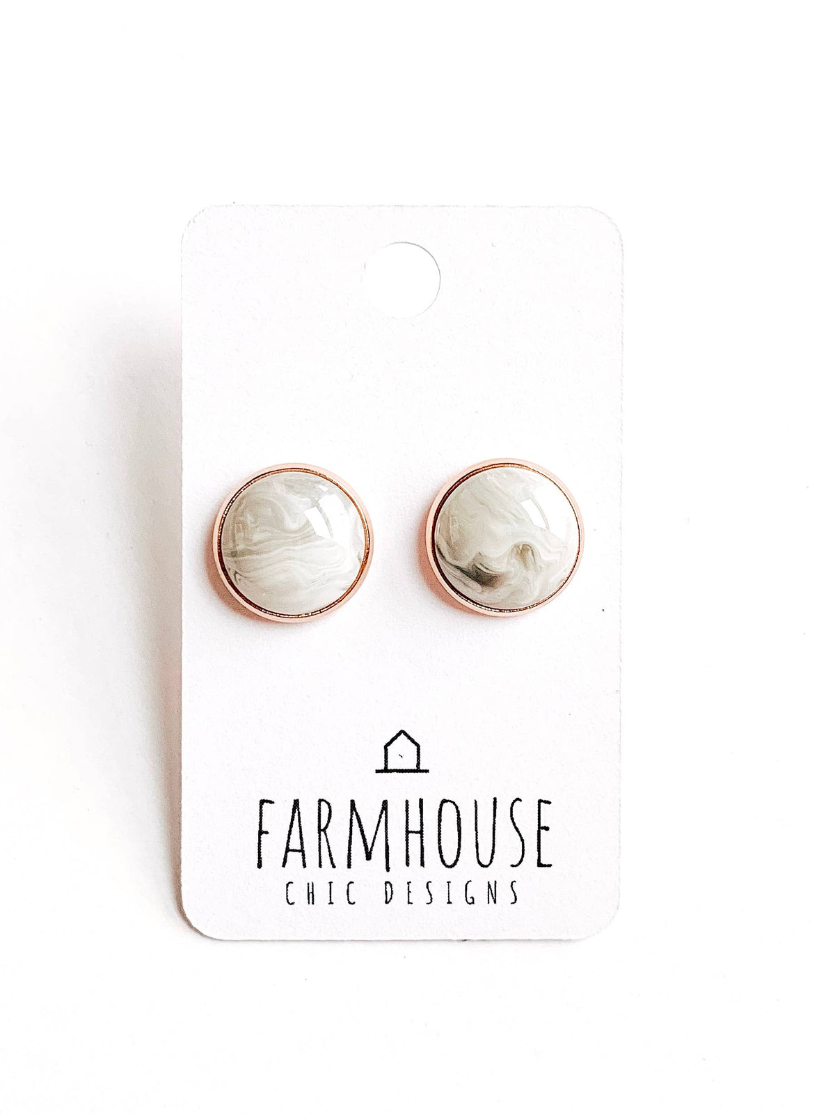 Marble Stud Earrings