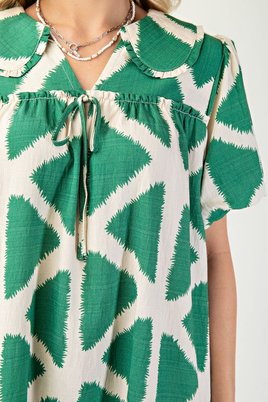 Peter Pan Collar Mini Dress
