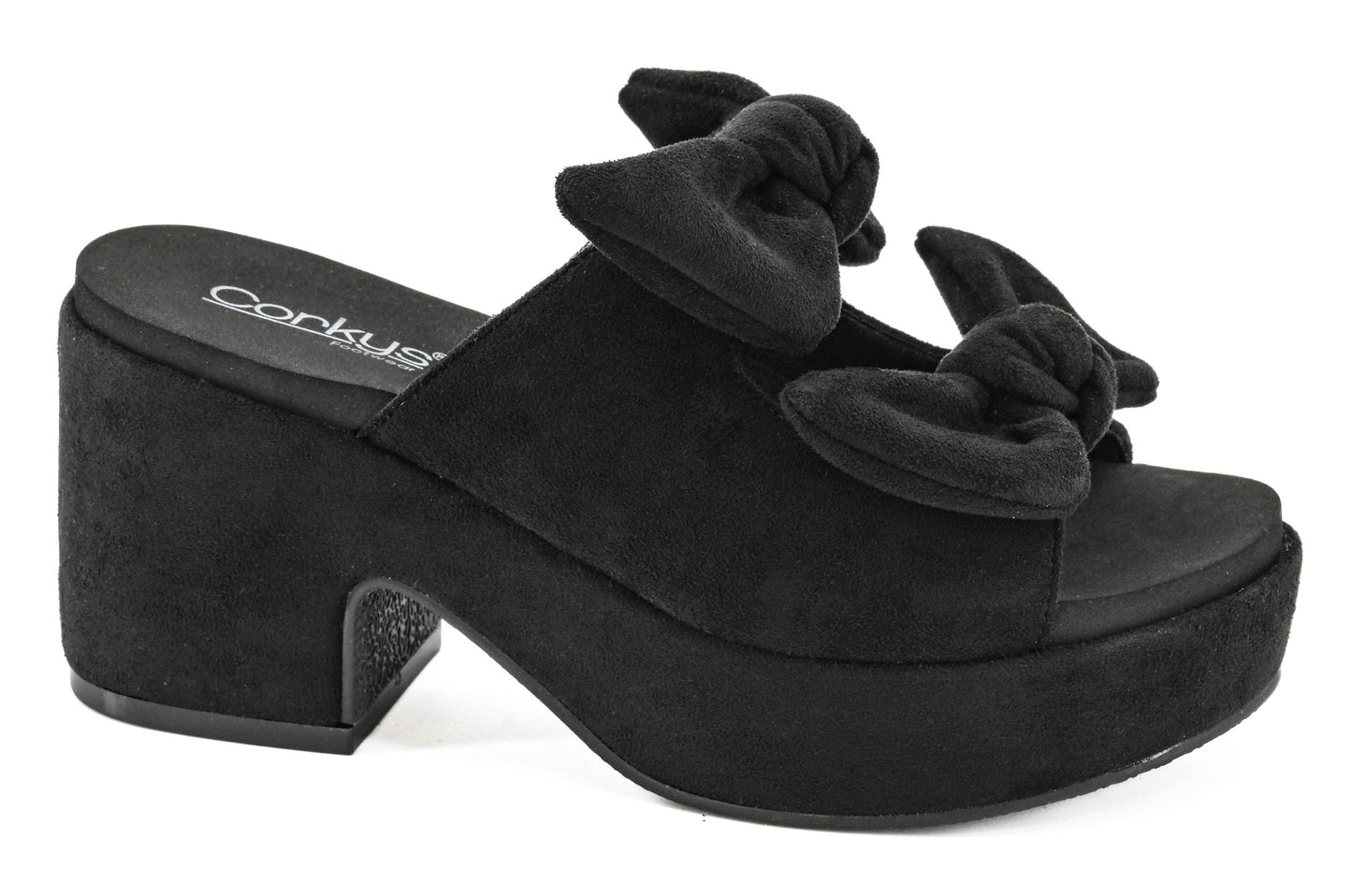 Put a Bow on it - Black suede