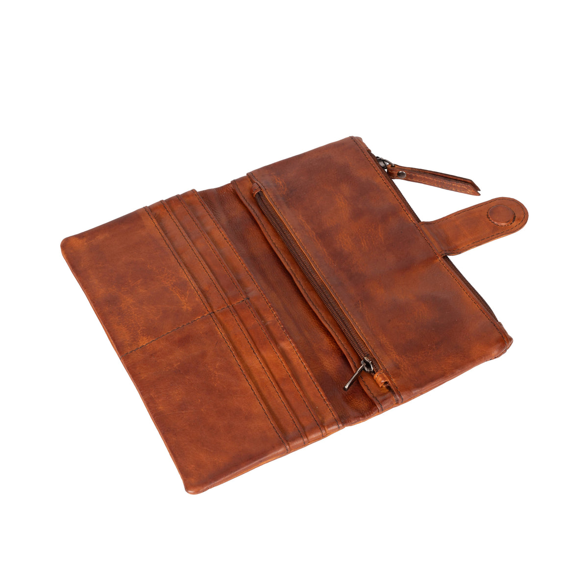 Leather Wallet Cyndy: Cognac