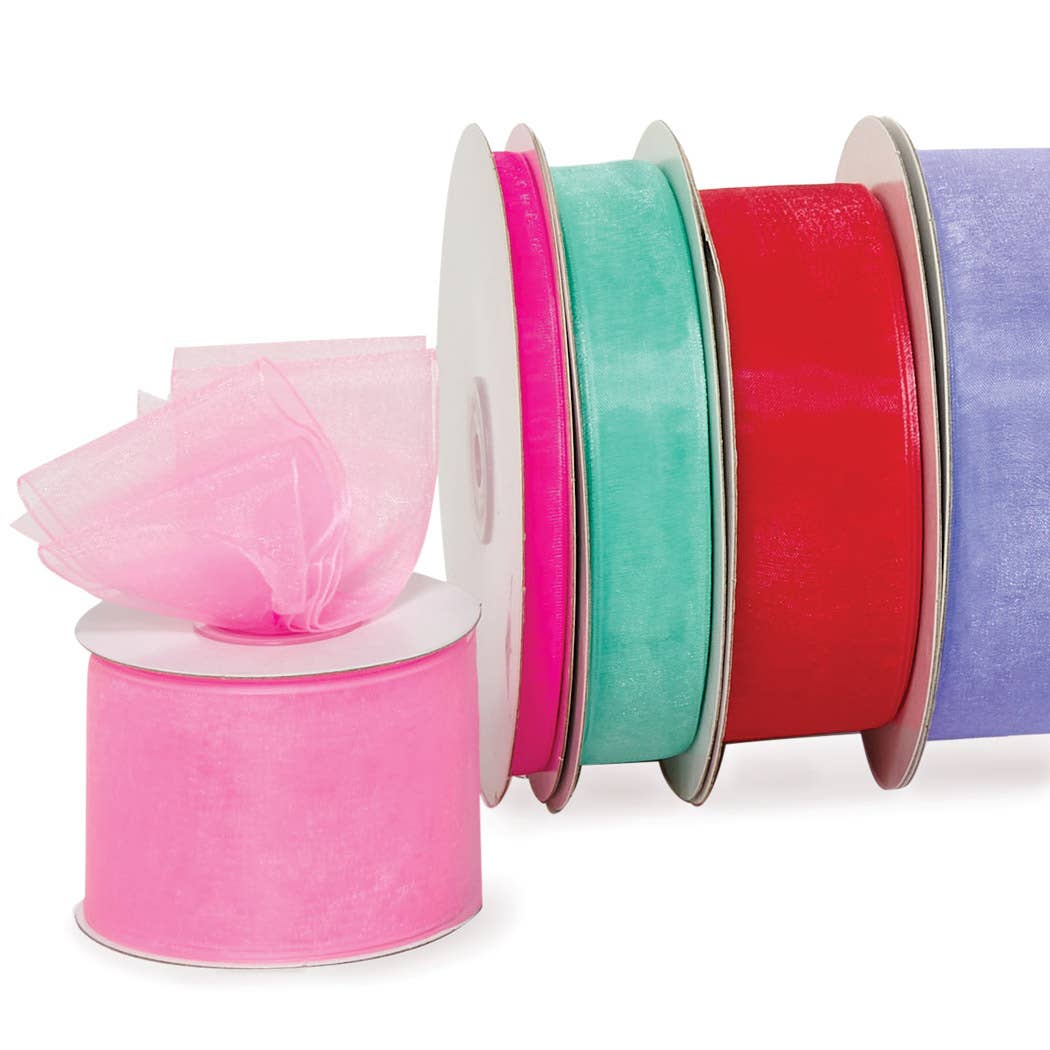 Sheer Organza Gift Packaging Ribbon: Light Blue, 1 Pack, 7/8"x100 yards