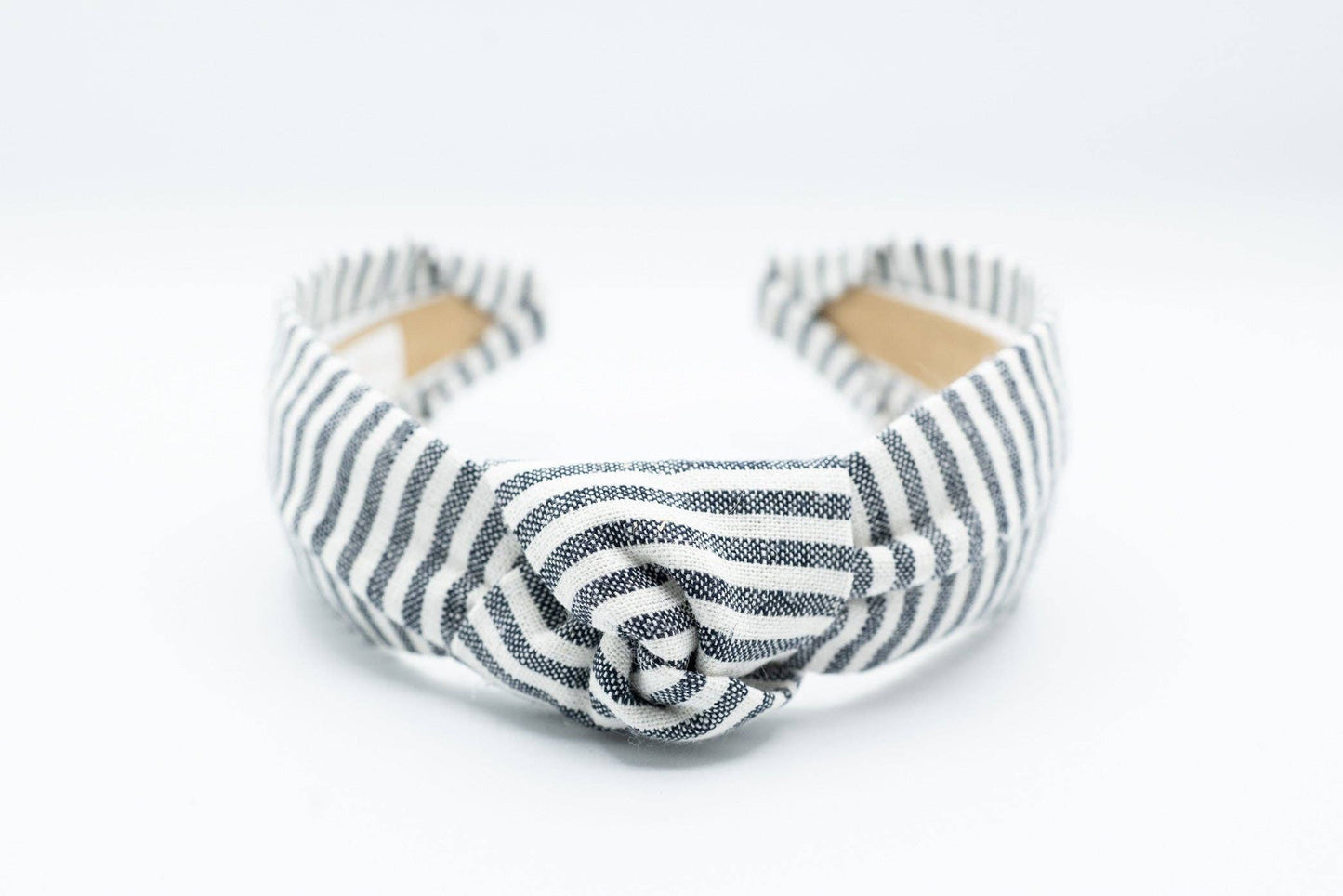 Knot Headband -Stripe/Indigo & White