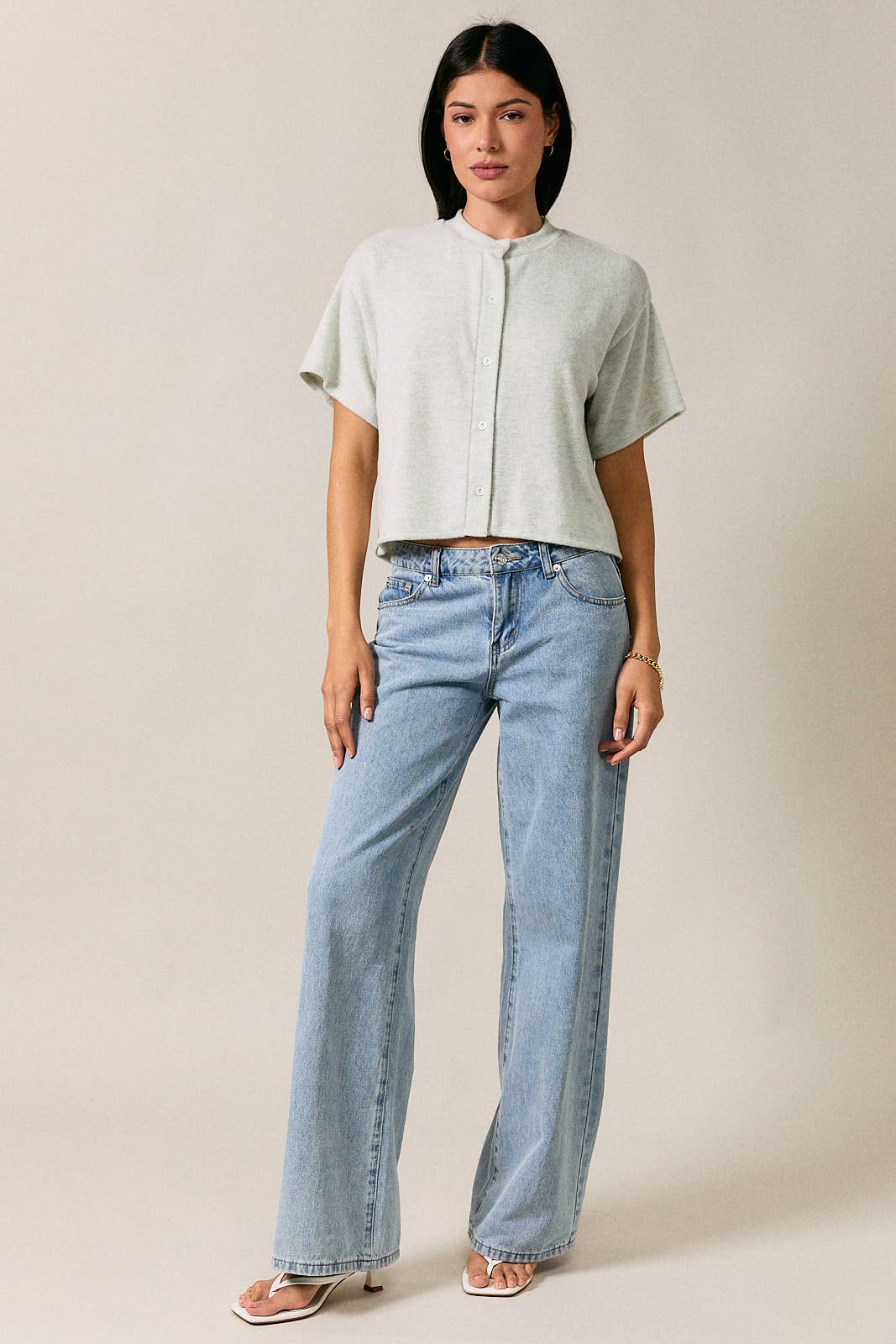 CCloud Soft Button Knit Top