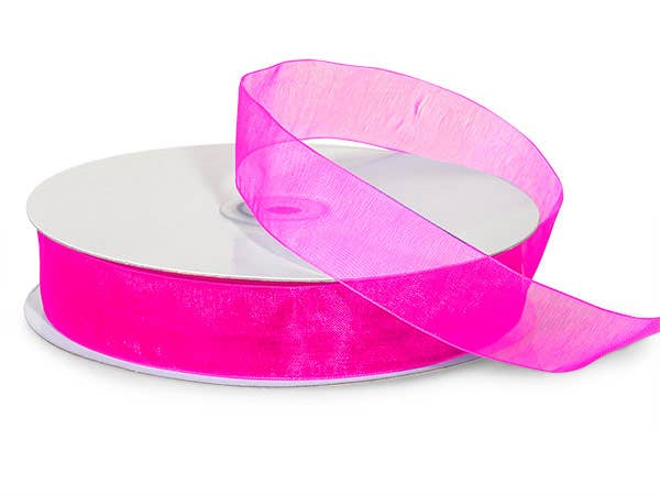 Sheer Organza Gift Packaging Ribbon: Denim Blue, 1 Pack, 7/8"x100 yards