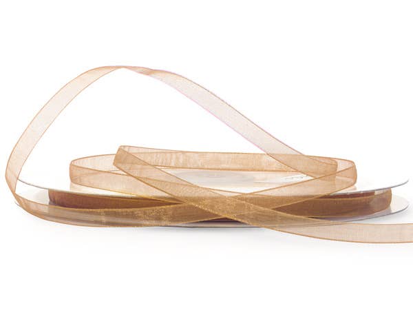 Sheer Organza Gift Packaging Ribbon: Ivory, 1 Pack, 1-1/2"x100 yards