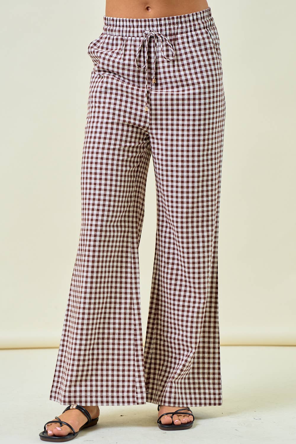 Gingham Days Wide Leg Pants