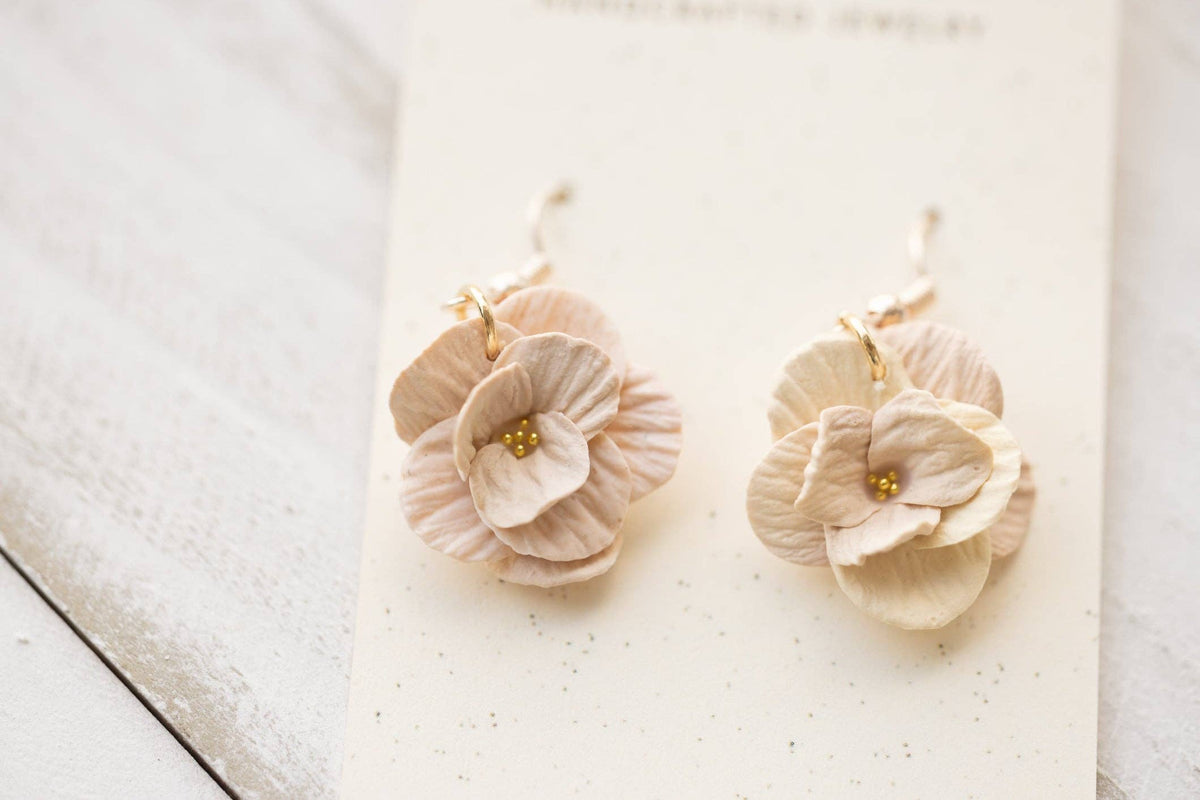 Botanical Dangles: White Sands w/ Gold