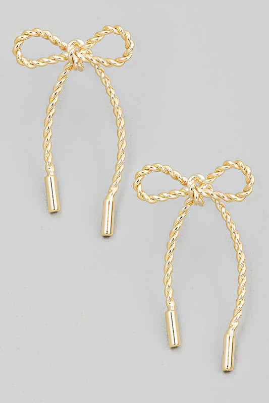Twisted Bow Tie Earrings: G