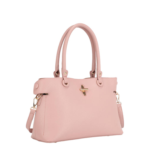 Yara Vegan Leather Satchel Bag – Pink