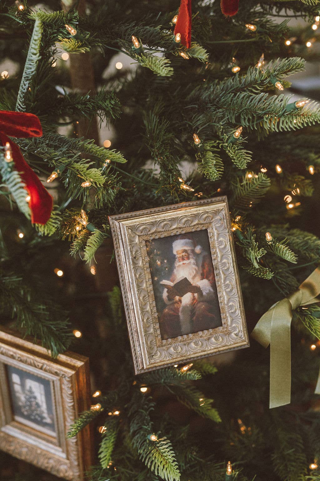 Classic Santa Framed Antique Art | 5x7