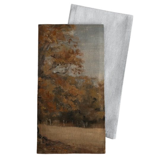 Autumn Tree Tea Towel: Natural