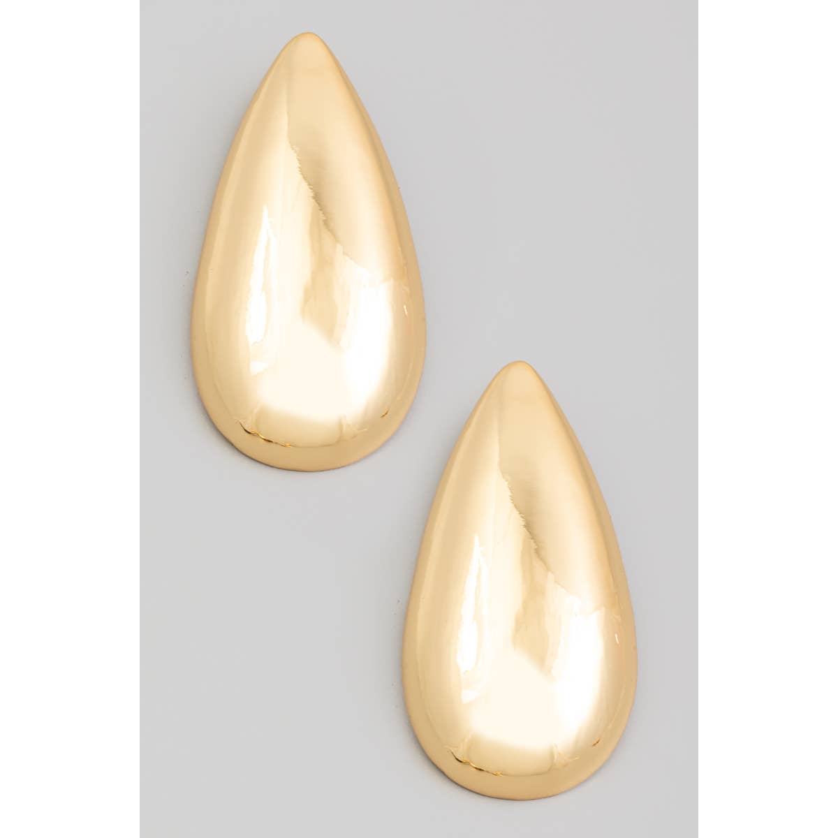 Metallic Teardrop Post Earrings: G