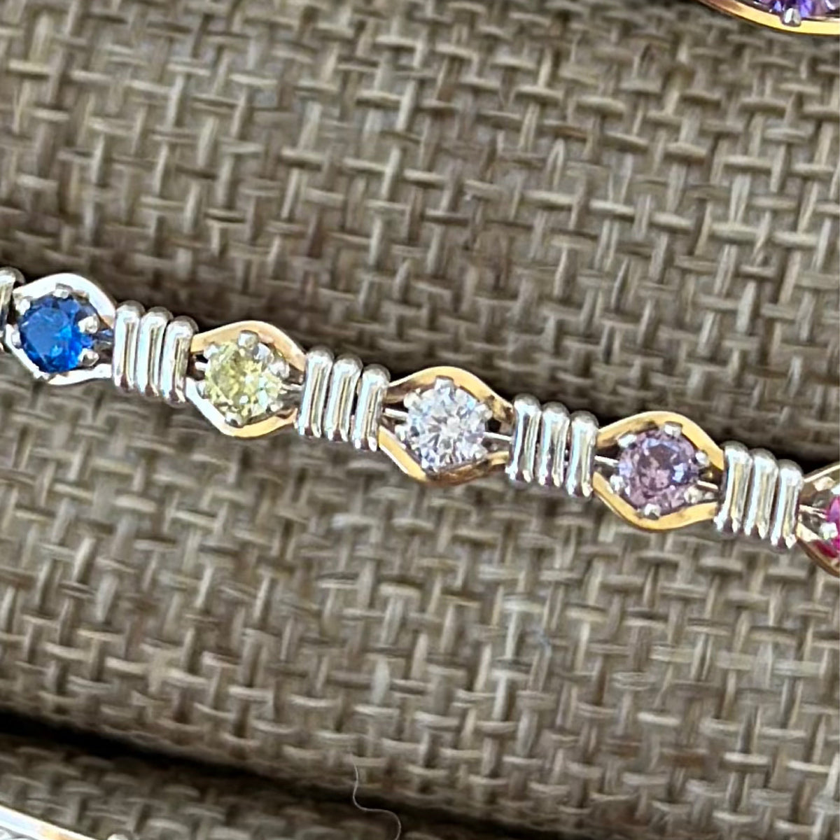 Custom Birthstone Bracelet w/3 stones