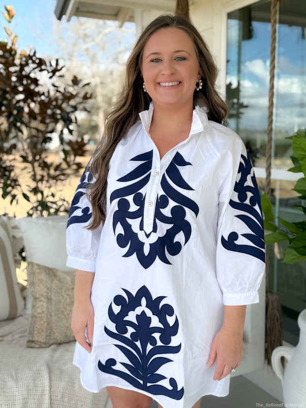 The Kensington Appliqué Dress