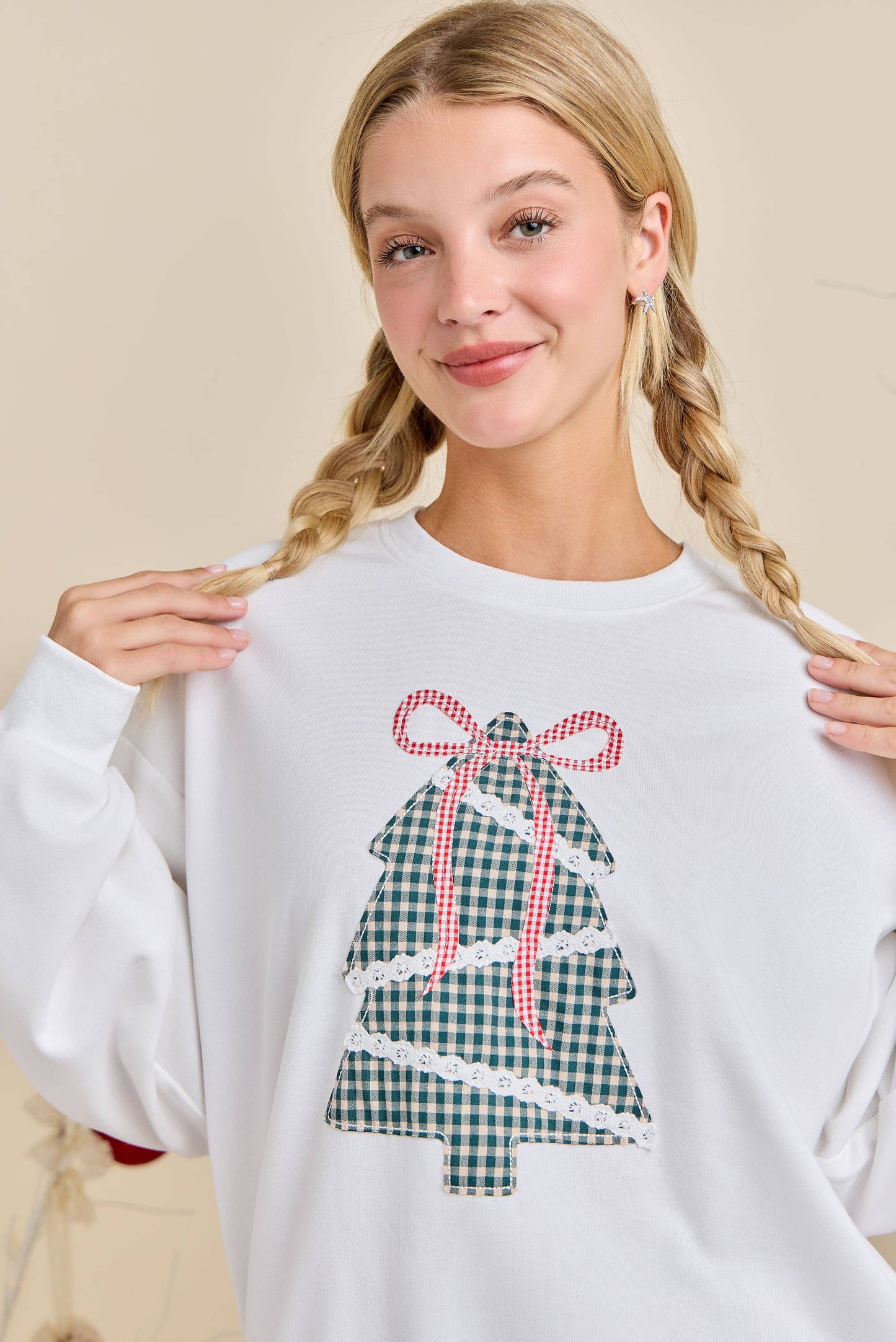 Holiday Plaid Tree Sweatshirt