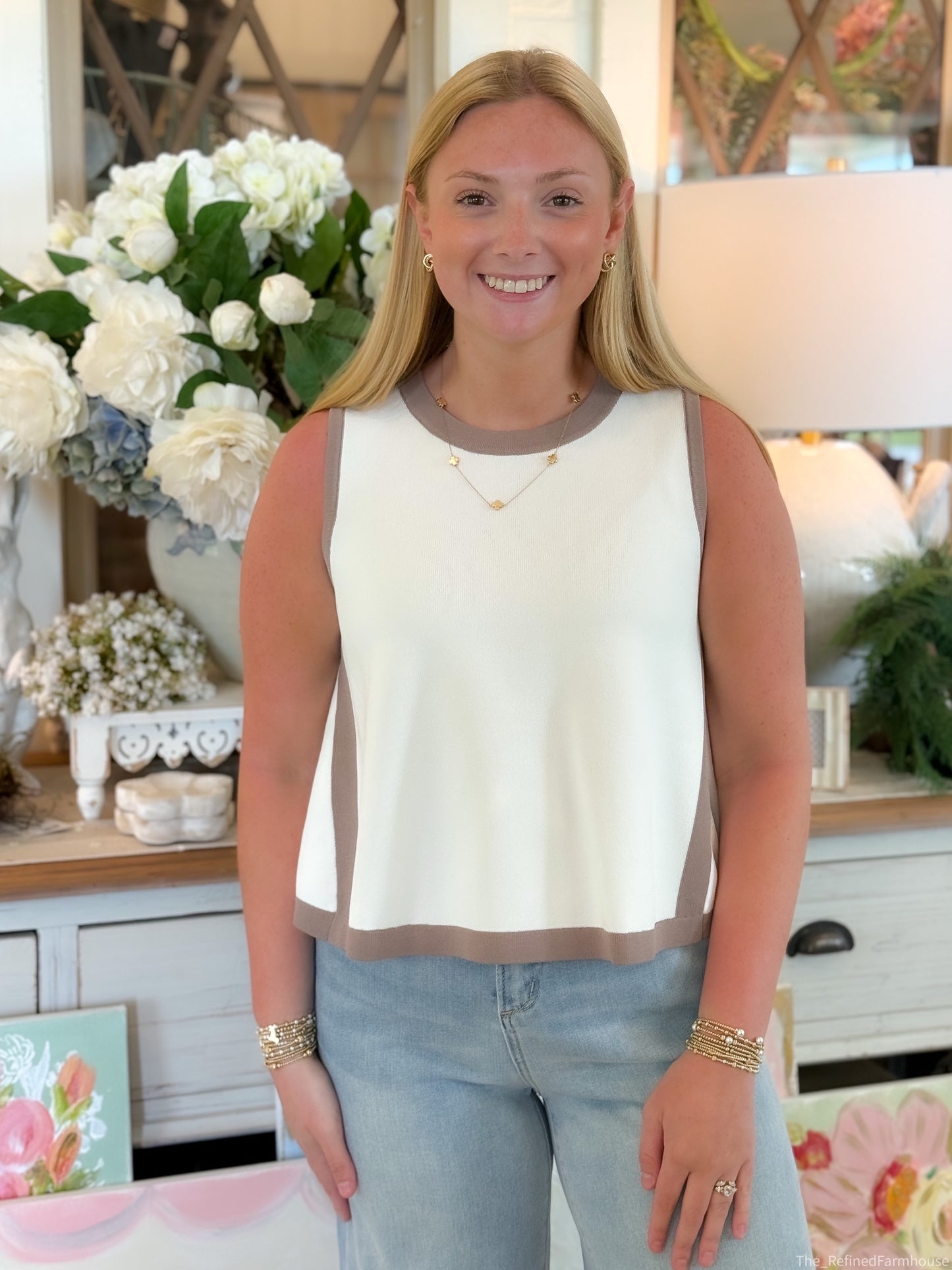 Espresso Edge Knit Tank