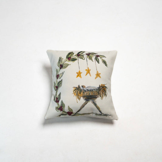 Bridgett's Holly Manger Pillow: 18x18", Pillow