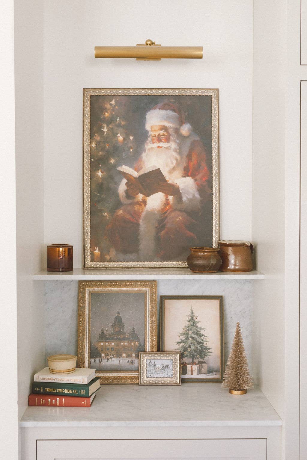 Classic Santa Framed Antique Art | 5x7