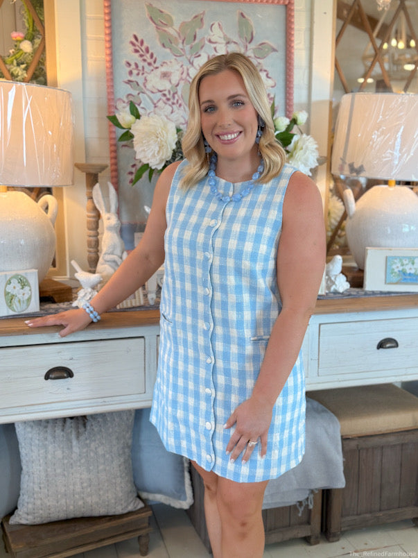 The Bluebell Gingham A-Line Dress