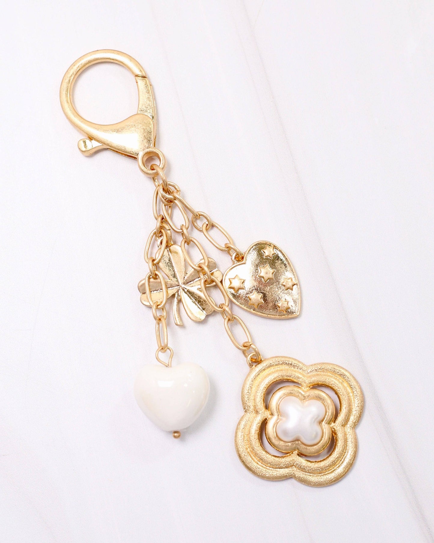 Corina Clover Heart Bag Charm